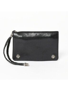 Chrome Hearts Strap Wallet Bifold Crossball Black